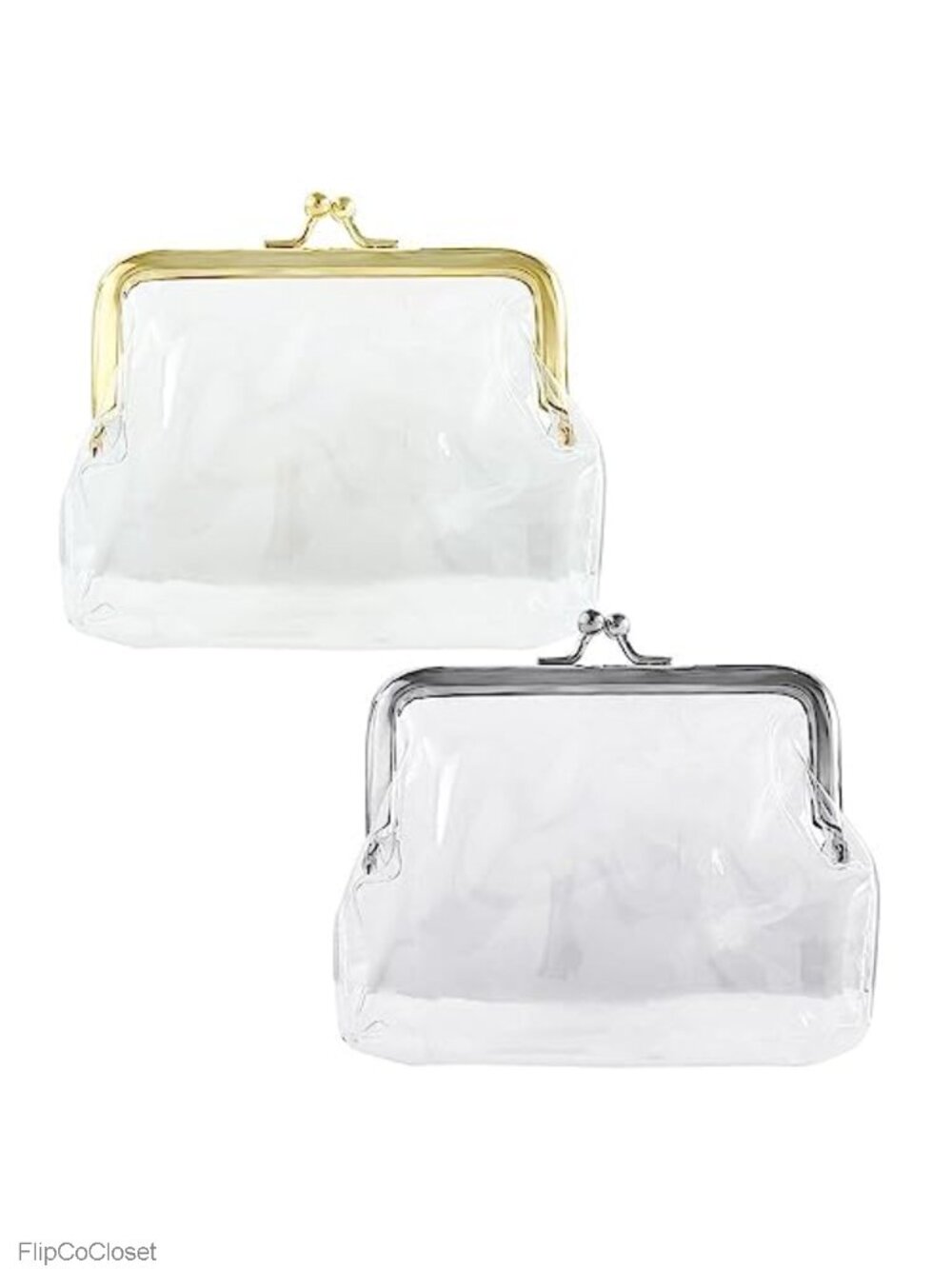 Clear Coin Purse Transparent Change Pouch Small Wallet Iron Mouth Clip Bag